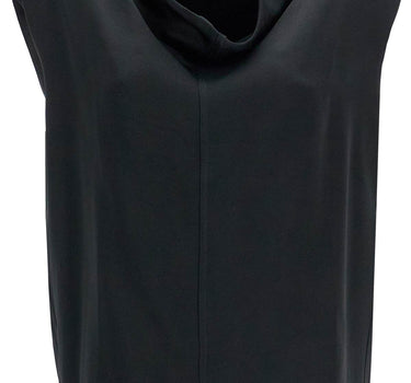 Toteme sleeveless black funnel neck top