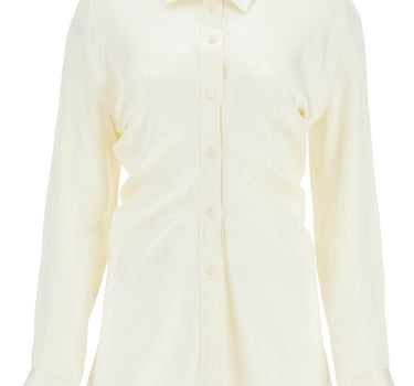 Toteme slouchy long sleeve shirt macadamia