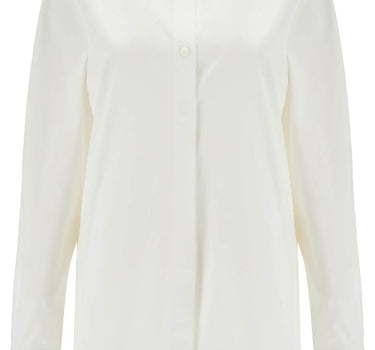 Toteme white asymmetrical organic cotton tuxedo shirt