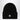 Moncler Black wool beanie with logo patch
