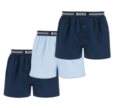 Boss men's boxer 3 pairs dark blue cotton