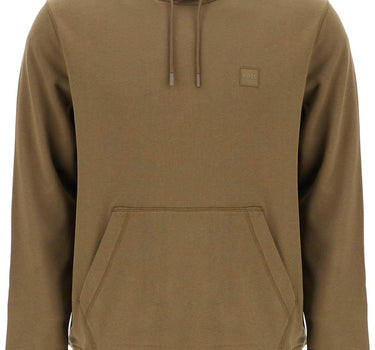 Boss green zip-up hoodie with kangaroo pocket cotton