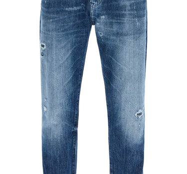 Boss regular fit turquoise jeans with faded effect