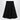 Valentino Black silk flounced midi skirt
