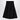 Valentino Black silk flounced midi skirt
