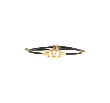 Valentino Garavani leather vlogo bracelet 'the bold