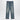 Valentino Valentino Washed blue jeans with floral fabric trims