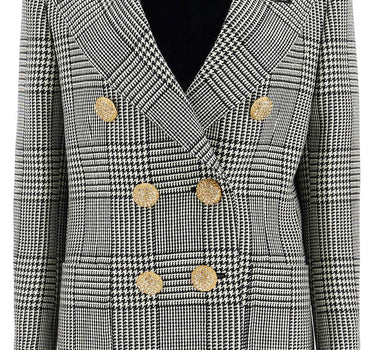 Valentino Garavani double-breasted pied de poule wool bl