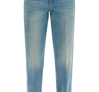 Valentino Garavani medium blue jeans with green embroidery*** straight leg*** high waist