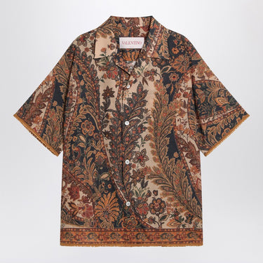 Valentino Beige/brown shirt with Paisley pattern