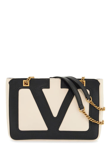 Valentino Garavani small bicolor tote with mixed handles