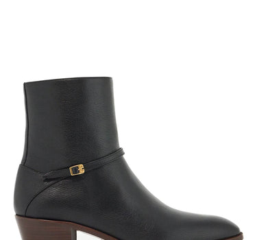 Valentino Garavani leather pat ankle boots