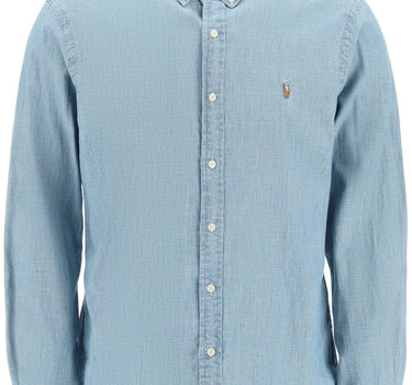 Polo Ralph Lauren slim fit shirt in stone-washed chambray