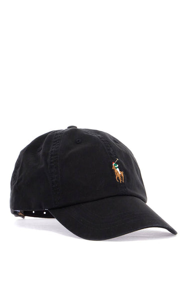 Casquette en coton noir Polo Ralph Lauren avec logo brodé