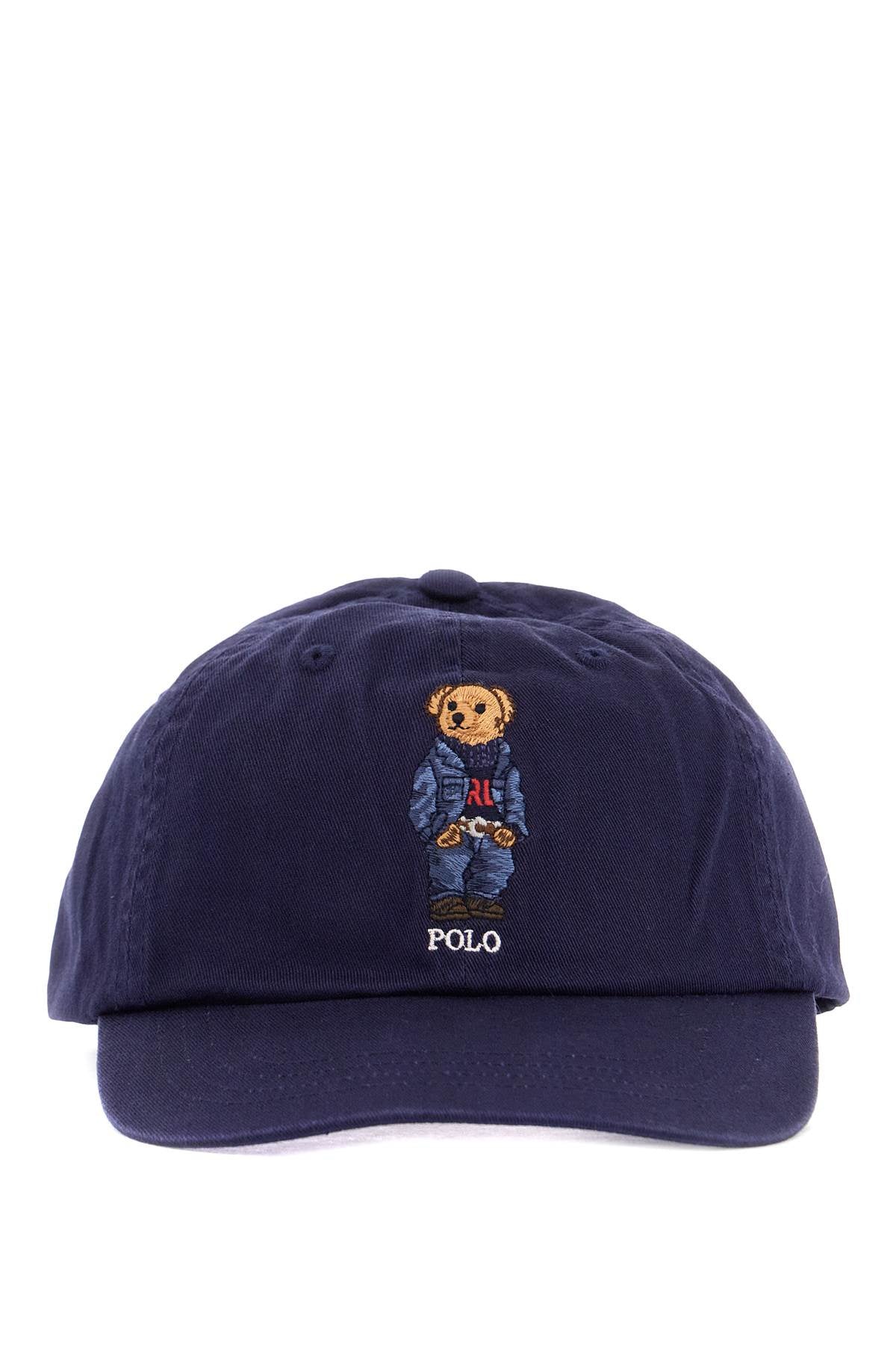 Casquette en coton bleu marine Polo Ralph Lauren avec broderie ours