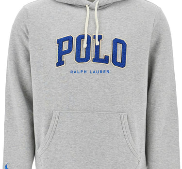 Polo Ralph Lauren men's gray cotton zip hoodie with polo logo