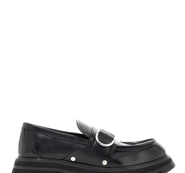 Alexander Mcqueen brushed leather wander loafers for