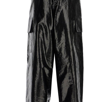 Alexander Mcqueen cargo canvas tarred trousers in