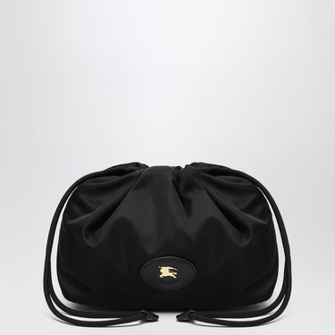 Burberry Reversible pouch in black nylon with Check pattern