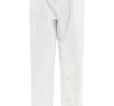 Moschino white cotton wide leg trousers