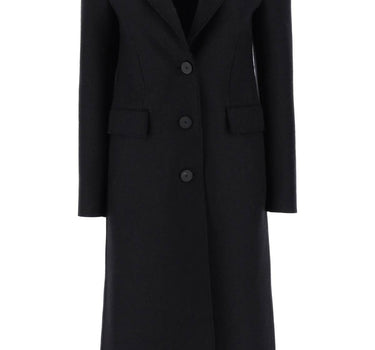 Harris Wharf London single-breasted coat in pressed wool