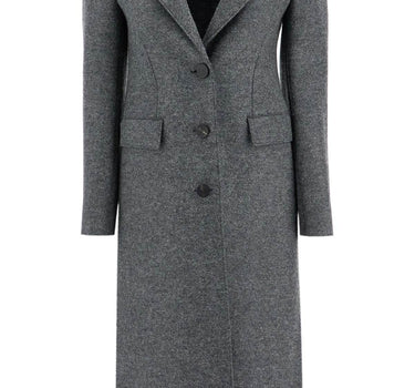 Harris Wharf London single-breasted coat in pressed wool