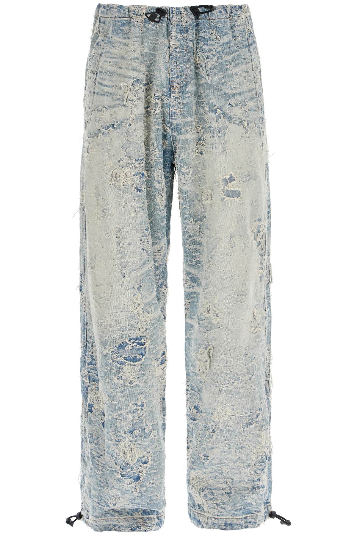 Pantalon en denim jacquard vieilli Diesel