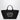 Ganni GANNI XXL black canvas tote bag