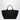 Ganni GANNI XXL black canvas tote bag