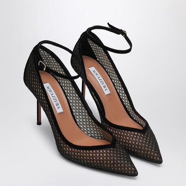 Aquazzura Black mesh décolleté Asha