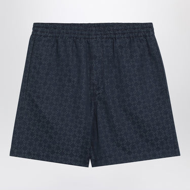 Givenchy Grey/blue shorts with 4G logo print