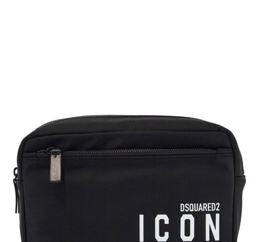 Dsquared2 rectangular beauty case icon black