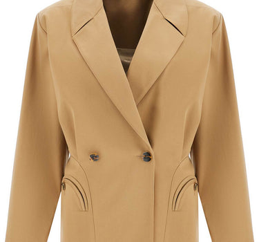 Blaze Milano beige double-breasted cotton blazer