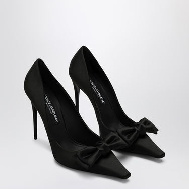 Dolce & Gabbana Dolce&Gabbana Black satin pumps with bow