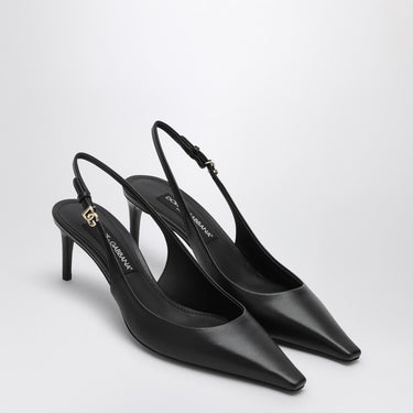 Dolce & Gabbana Dolce&Gabbana Black leather slingback décolleté