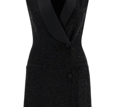 MAX MARA PIANOFORTE tower dress in satin and sequins with