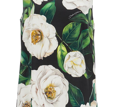 Dolce & Gabbana black floral silk top