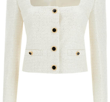 Alessandra Rich tweed jacket with sequins embell