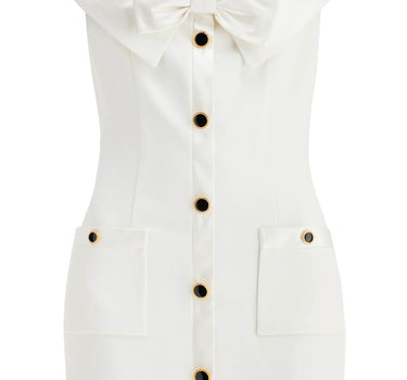 Alessandra Rich mini cady dress with maxi collar