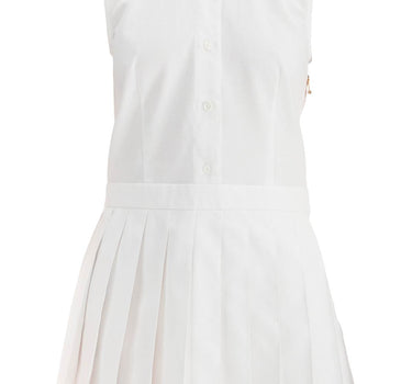 Thom Browne white pleated cotton dress for women