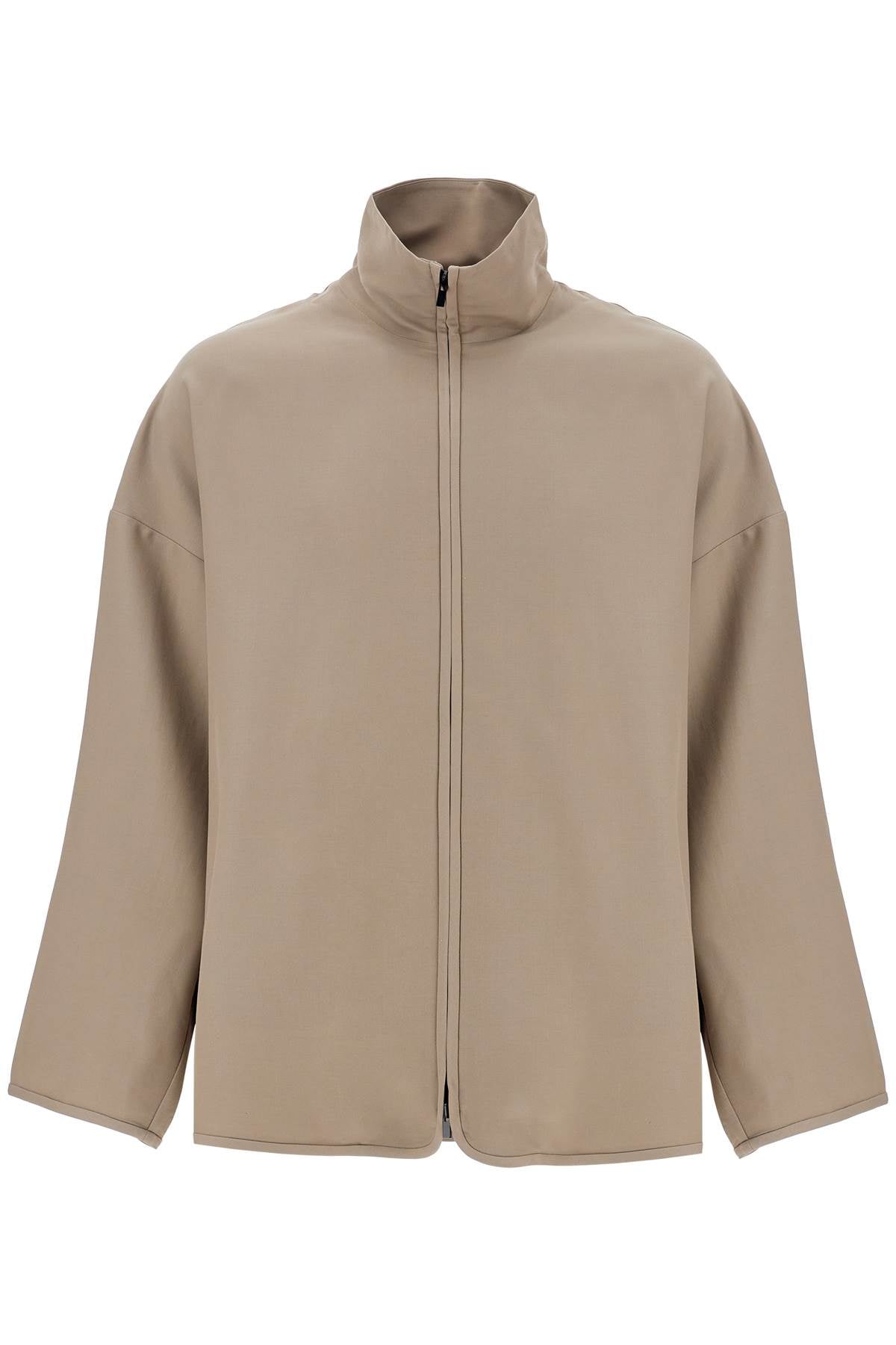 Veste en laine beige poudré à col montant Fear Of God