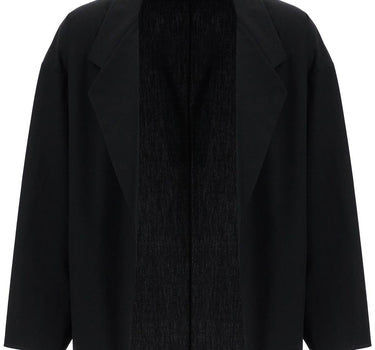 Fear Of God blazer in misto cotone e lana nero oversize con zip