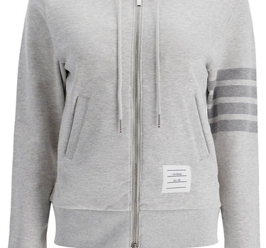 Thom Browne 4-bar hoodie with zipper and