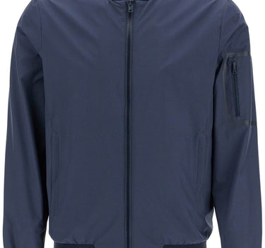 HERNO bomber in poliestere blu scuro con gore windstopper impermeabile