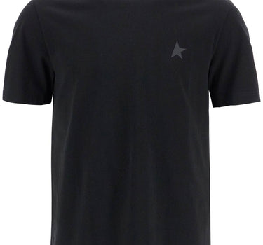 Golden Goose black cotton t-shirt with visible logo