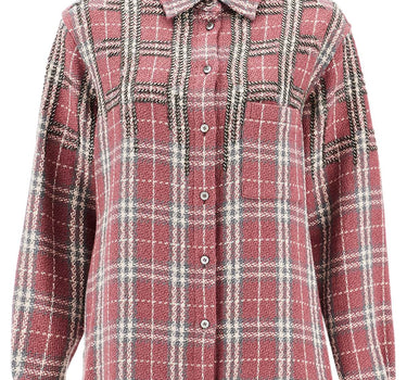 Golden Goose tweed overshirt with applique