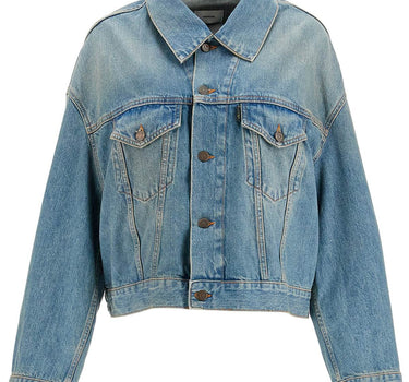 Haikure denim boxy jacket with spencer