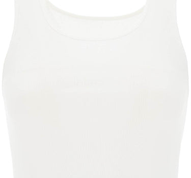 Homme Girls cotton crop top with logo band