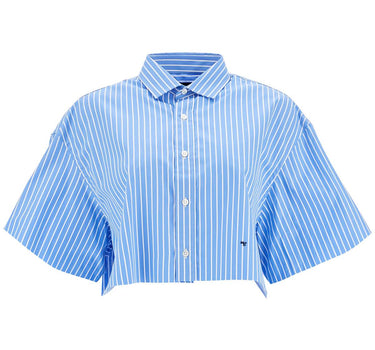 Homme Girls blue striped cotton shirt