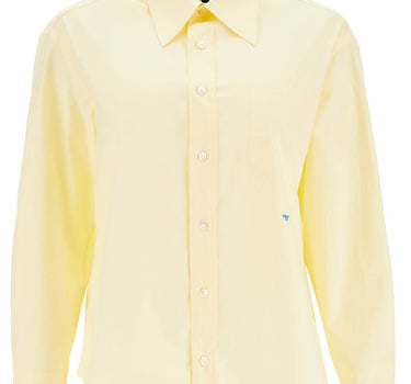 Homme Girls pale yellow cotton 70's style women's shirt